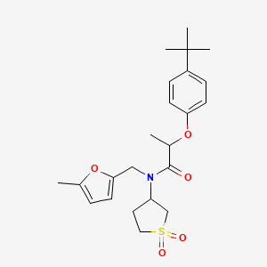 2-(4-tert-butylphenoxy)-N-(1,1-dioxidotetrahydrothiophen-3-yl)-N-[(5-methylfuran-2-yl)methyl]propanamide