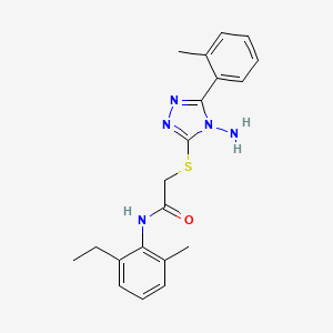 2-[4-amino-5-(2-methylphenyl)(1,2,4-triazol-3-ylthio)]-N-(6-ethyl-2-methylphen yl)acetamide