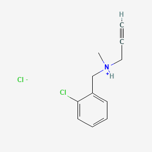 molecular formula C11H13Cl2N B1213677 N-(o-Chlorobenzyl)-N-methyl-2-propynylamine hydrochloride CAS No. 5220-94-0