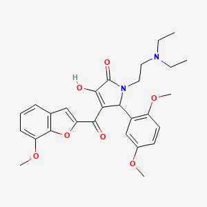 1-[2-(Diethylamino)ethyl]-5-(2,5-dimethoxyphenyl)-3-hydroxy-4-[(7-methoxybenzo [d]furan-2-yl)carbonyl]-3-pyrrolin-2-one