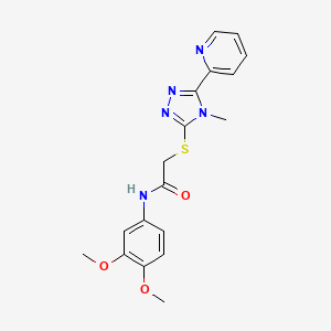 N-(3,4-dimethoxyphenyl)-2-{[4-methyl-5-(pyridin-2-yl)-4H-1,2,4-triazol-3-yl]sulfanyl}acetamide