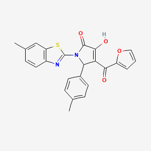 4-(2-Furylcarbonyl)-3-hydroxy-1-(6-methylbenzothiazol-2-yl)-5-(4-methylphenyl)-3-pyrrolin-2-one