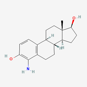 molecular formula C18H25NO2 B1213683 4-Aminoestra-1,3,5(10)-triene-3,17beta-diol CAS No. 6301-88-8