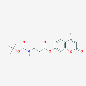 molecular formula C18H21NO6 B12136831 4-methyl-2-oxo-2H-chromen-7-yl N-(tert-butoxycarbonyl)-beta-alaninate 