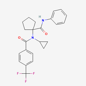 N-cyclopropyl-N-[1-(phenylcarbamoyl)cyclopentyl]-4-(trifluoromethyl)benzamide