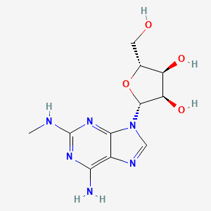 molecular formula C11H16N6O4 B1213688 2-Methylaminoadenosine 