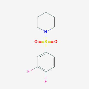 molecular formula C11H13F2NO2S B12136902 1-[(3,4-Difluorophenyl)sulfonyl]piperidine 