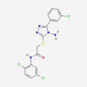 2-[4-amino-5-(3-chlorophenyl)(1,2,4-triazol-3-ylthio)]-N-(2,5-dichlorophenyl)a cetamide