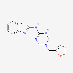 N-[(2Z)-1,3-benzothiazol-2(3H)-ylidene]-5-(furan-2-ylmethyl)-1,4,5,6-tetrahydro-1,3,5-triazin-2-amine