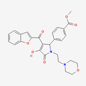 methyl 4-[3-(1-benzofuran-2-carbonyl)-4-hydroxy-1-[2-(morpholin-4-yl)ethyl]-5-oxo-2,5-dihydro-1H-pyrrol-2-yl]benzoate