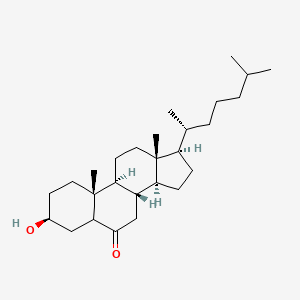 molecular formula C27H46O2 B1213696 Cholestan-6-one, 3-hydroxy-, (3beta)- CAS No. 70223-10-8