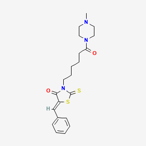 3-[6-(4-Methylpiperazinyl)-6-oxohexyl]-5-(phenylmethylene)-2-thioxo-1,3-thiazo lidin-4-one