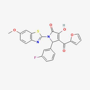 5-(3-Fluorophenyl)-4-(2-furylcarbonyl)-3-hydroxy-1-(6-methoxybenzothiazol-2-yl)-3-pyrrolin-2-one