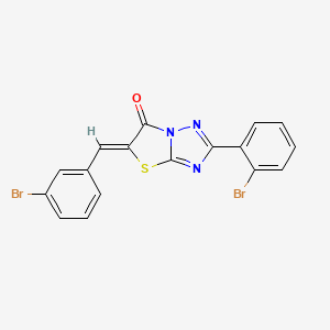 molecular formula C17H9Br2N3OS B12137056 (5Z)-5-(3-bromobenzylidene)-2-(2-bromophenyl)[1,3]thiazolo[3,2-b][1,2,4]triazol-6(5H)-one 