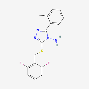 3-[(2,6-Difluorophenyl)methylthio]-5-(2-methylphenyl)-1,2,4-triazole-4-ylamine