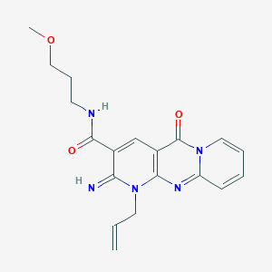 molecular formula C19H21N5O3 B12137098 1-Allyl-2-imino-10-oxo-1,10-dihydro-2H-1,9,10a-triaza-anthracene-3-carboxylic acid (3-methoxy-propyl)-amide 