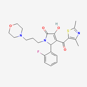 4-[(2,4-Dimethyl(1,3-thiazol-5-yl))carbonyl]-5-(2-fluorophenyl)-3-hydroxy-1-(3-morpholin-4-ylpropyl)-3-pyrrolin-2-one