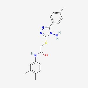 2-[4-amino-5-(4-methylphenyl)(1,2,4-triazol-3-ylthio)]-N-(3,4-dimethylphenyl)a cetamide