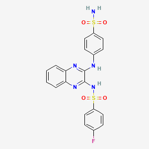 4-{[3-(4-Fluorobenzenesulfonamido)quinoxalin-2-yl]amino}benzene-1-sulfonamide