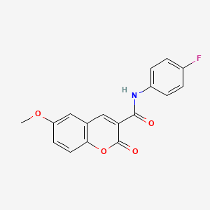 6-Methoxy-2-oxo-2H-chromene-3-carboxylic acid (4-fluoro-phenyl)-amide