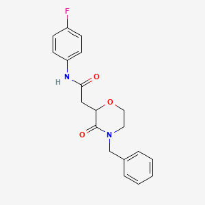 molecular formula C19H19FN2O3 B12137169 2-(4-benzyl-3-oxomorpholin-2-yl)-N-(4-fluorophenyl)acetamide 