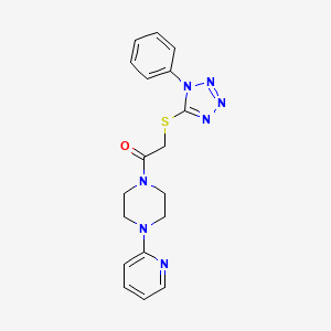 2-[(1-phenyl-1H-tetrazol-5-yl)sulfanyl]-1-[4-(pyridin-2-yl)piperazin-1-yl]ethanone