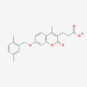 3-{7-[(2,5-dimethylbenzyl)oxy]-4-methyl-2-oxo-2H-chromen-3-yl}propanoic acid