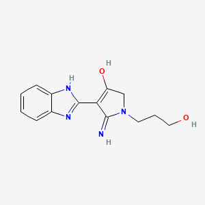 4-(1H-benzimidazol-2-yl)-1-(3-hydroxypropyl)-5-imino-2,5-dihydro-1H-pyrrol-3-ol