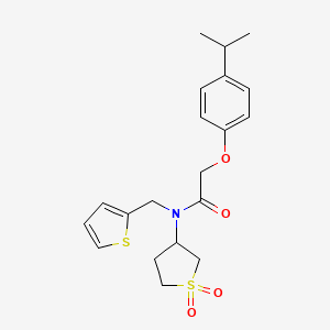 N-(1,1-dioxidotetrahydrothiophen-3-yl)-2-[4-(propan-2-yl)phenoxy]-N-(thiophen-2-ylmethyl)acetamide