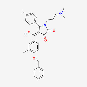 4-{[4-(benzyloxy)-3-methylphenyl]carbonyl}-1-[3-(dimethylamino)propyl]-3-hydroxy-5-(4-methylphenyl)-1,5-dihydro-2H-pyrrol-2-one