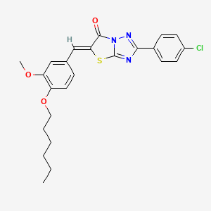 (5Z)-2-(4-chlorophenyl)-5-[4-(hexyloxy)-3-methoxybenzylidene][1,3]thiazolo[3,2-b][1,2,4]triazol-6(5H)-one