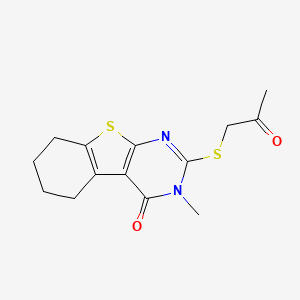 3-methyl-2-[(2-oxopropyl)sulfanyl]-5,6,7,8-tetrahydro[1]benzothieno[2,3-d]pyrimidin-4(3H)-one