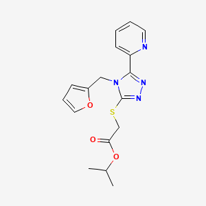 Methylethyl 2-[4-(2-furylmethyl)-5-(2-pyridyl)-1,2,4-triazol-3-ylthio]acetate