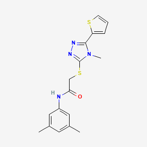 N-(3,5-dimethylphenyl)-2-{[4-methyl-5-(thiophen-2-yl)-4H-1,2,4-triazol-3-yl]sulfanyl}acetamide