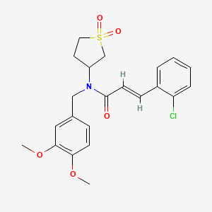 (2E)-3-(2-chlorophenyl)-N-(3,4-dimethoxybenzyl)-N-(1,1-dioxidotetrahydrothiophen-3-yl)prop-2-enamide