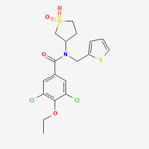 3,5-dichloro-N-(1,1-dioxidotetrahydrothiophen-3-yl)-4-ethoxy-N-(thiophen-2-ylmethyl)benzamide