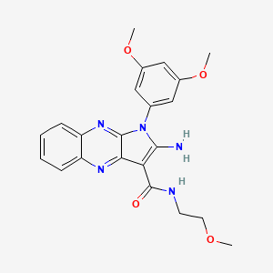 2-amino-1-(3,5-dimethoxyphenyl)-N-(2-methoxyethyl)-1H-pyrrolo[2,3-b]quinoxaline-3-carboxamide