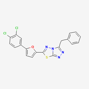 3-Benzyl-6-[5-(3,4-dichlorophenyl)furan-2-yl]-[1,2,4]triazolo[3,4-b][1,3,4]thiadiazole