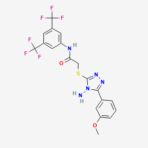 2-{[4-amino-5-(3-methoxyphenyl)-4H-1,2,4-triazol-3-yl]sulfanyl}-N-[3,5-bis(trifluoromethyl)phenyl]acetamide