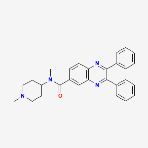 N-methyl-N-(1-methylpiperidin-4-yl)-2,3-diphenylquinoxaline-6-carboxamide