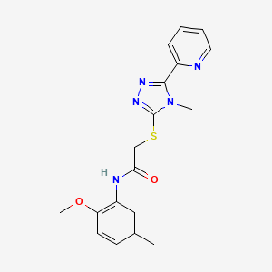 N-(2-methoxy-5-methylphenyl)-2-{[4-methyl-5-(pyridin-2-yl)-4H-1,2,4-triazol-3-yl]sulfanyl}acetamide