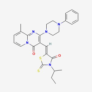 3-{(Z)-[3-(butan-2-yl)-4-oxo-2-thioxo-1,3-thiazolidin-5-ylidene]methyl}-9-methyl-2-(4-phenylpiperazin-1-yl)-4H-pyrido[1,2-a]pyrimidin-4-one