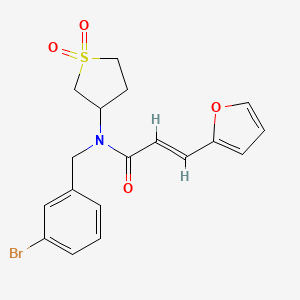 (2E)-N-(3-bromobenzyl)-N-(1,1-dioxidotetrahydrothiophen-3-yl)-3-(furan-2-yl)prop-2-enamide