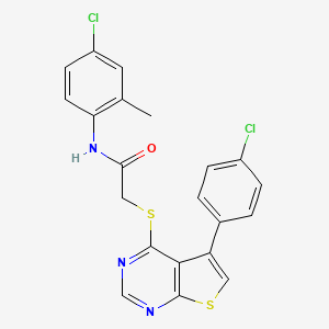 N-(4-chloro-2-methylphenyl)-2-{[5-(4-chlorophenyl)thieno[2,3-d]pyrimidin-4-yl]sulfanyl}acetamide