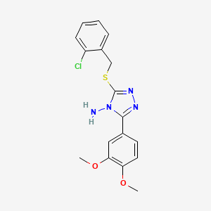 3-[(2-chlorobenzyl)sulfanyl]-5-(3,4-dimethoxyphenyl)-4H-1,2,4-triazol-4-amine