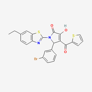 5-(3-Bromophenyl)-1-(6-ethylbenzothiazol-2-yl)-3-hydroxy-4-(2-thienylcarbonyl)-3-pyrrolin-2-one