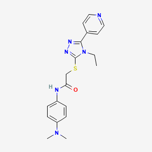 N-[4-(dimethylamino)phenyl]-2-{[4-ethyl-5-(pyridin-4-yl)-4H-1,2,4-triazol-3-yl]sulfanyl}acetamide