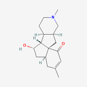 molecular formula C17H25NO2 B1213760 Magellanine CAS No. 61273-75-4