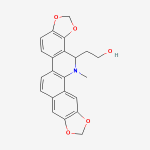 molecular formula C22H19NO5 B1213765 6-(2-Hydroxyethyl)-5,6-dihydrosanguinarine 