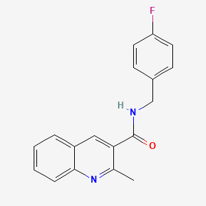 N-[(4-fluorophenyl)methyl]-2-methylquinoline-3-carboxamide